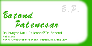 botond palencsar business card